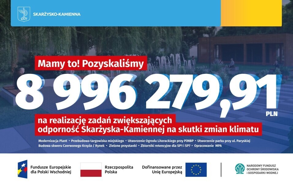 9 mln zł na inwestycje proklimatyczne, które odmienią przestrzeń miasta